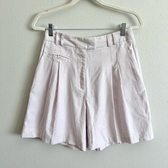 NWT Topshop Linen Blend Longline Shorts in Lilac Size 6 - Picture 5 of 11